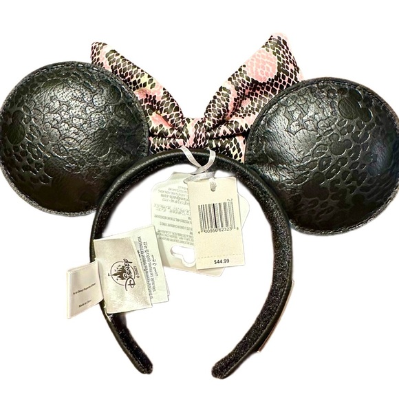 Authentic Disney Loungefly Animal Kingdom Black & Pink Minnie Ears - NWT - Picture 2 of 4